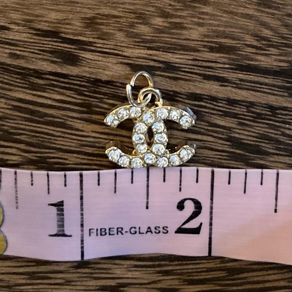 CHANEL Swarovski Charm Zipper Pull with 18k Gold Necklace - Picture 6 of 8
